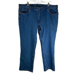 Scandia Woods Men's Size 44M Blue Denim Jeans Straight 44 X 30 Bootcut Y2K Retro